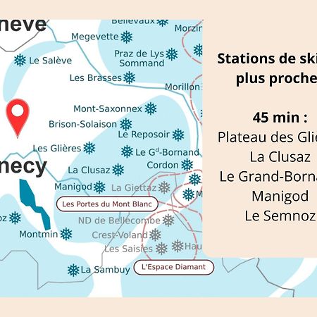 L'Ecrin Connecte-Axe Annecy-Geneve-Wifi-Confort 克鲁塞勒斯 外观 照片